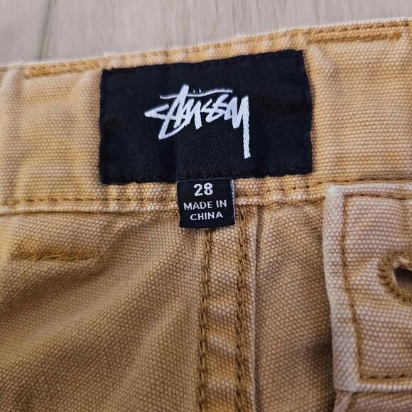 Stussy Double Knee Tan Carpenter Pants - Picture 4 of 7